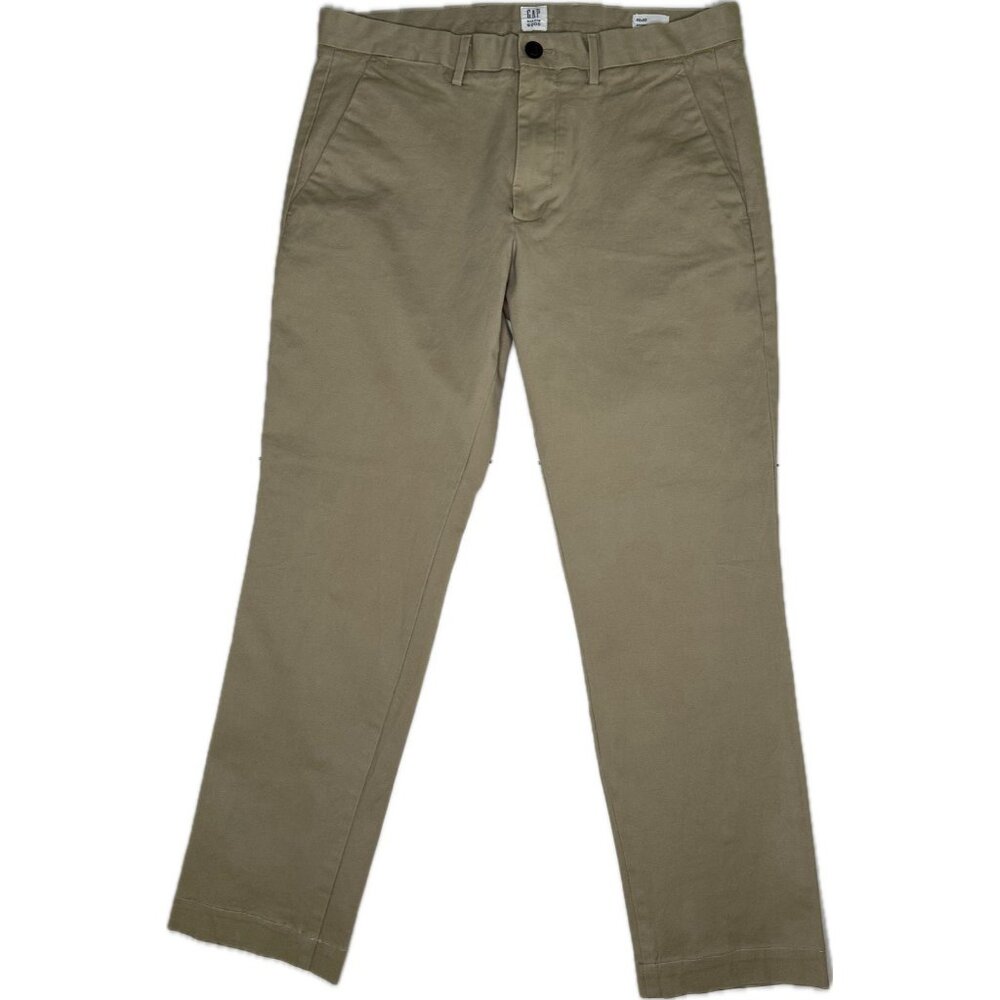 Gap Men’s Modern Khakis Chino Pants in Skinny Fit Khaki 30x27 - Picture 2 of 8